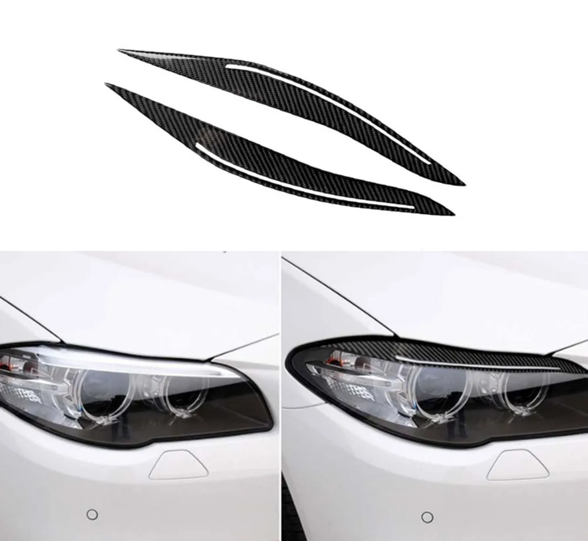 BMW F10 headlight stickers carbon fiber